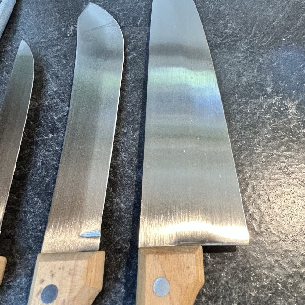 NEW Parker Brothers Japan Stainless Steel Butcher, Chef & Utility Knives W Steel - Picture 10 of 14